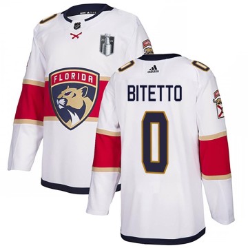 Authentic Adidas Youth Anthony Bitetto Florida Panthers Away 2023 Stanley Cup Final Jersey - White