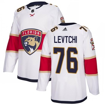 Authentic Adidas Youth Anton Levtchi Florida Panthers Away Jersey - White