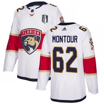 Authentic Adidas Youth Brandon Montour Florida Panthers Away 2023 Stanley Cup Final Jersey - White