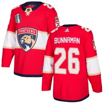 Authentic Adidas Youth Connor Bunnaman Florida Panthers Home 2023 Stanley Cup Final Jersey - Red