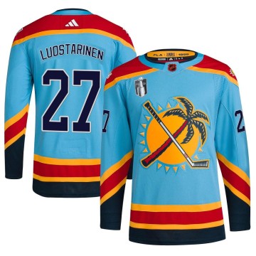 Authentic Adidas Youth Eetu Luostarinen Florida Panthers Reverse Retro 2.0 2023 Stanley Cup Final Jersey - Light Blue