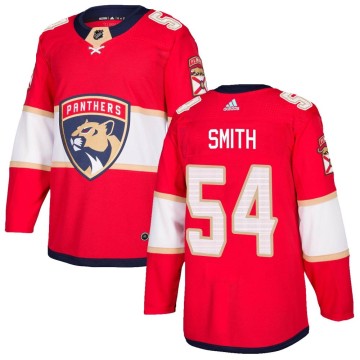 Authentic Adidas Youth Givani Smith Florida Panthers Home Jersey - Red