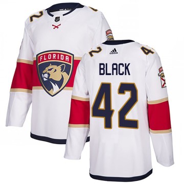 Authentic Adidas Youth Graham Black Florida Panthers Away Jersey - White