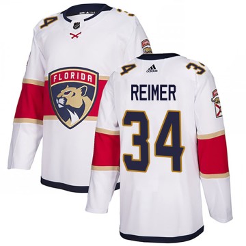 Authentic Adidas Youth James Reimer Florida Panthers Away Jersey - White