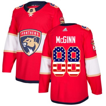 Authentic Adidas Youth Jamie McGinn Florida Panthers USA Flag Fashion Jersey - Red