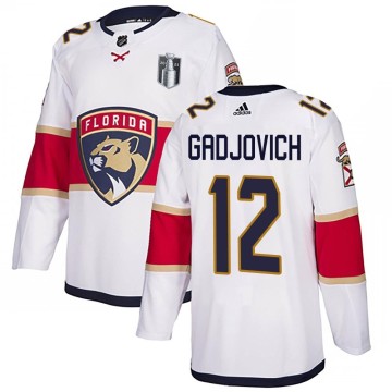 Authentic Adidas Youth Jonah Gadjovich Florida Panthers Away 2023 Stanley Cup Final Jersey - White