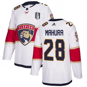Authentic Adidas Youth Josh Mahura Florida Panthers Away 2023 Stanley Cup Final Jersey - White