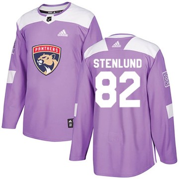 Authentic Adidas Youth Kevin Stenlund Florida Panthers Fights Cancer Practice Jersey - Purple