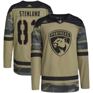 Authentic Adidas Youth Kevin Stenlund Florida Panthers Military Appreciation Practice Jersey - Camo