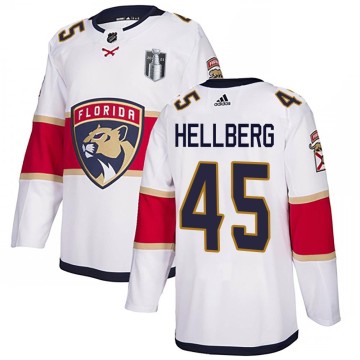 Authentic Adidas Youth Magnus Hellberg Florida Panthers Away 2023 Stanley Cup Final Jersey - White