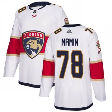 Authentic Adidas Youth Maxim Mamin Florida Panthers Away Jersey - White