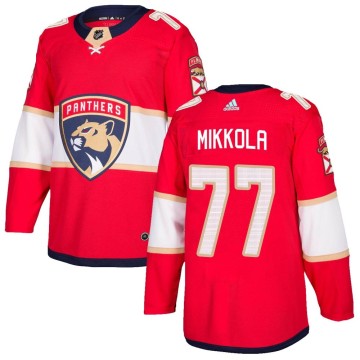 Authentic Adidas Youth Niko Mikkola Florida Panthers Home Jersey - Red