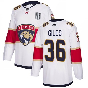 Authentic Adidas Youth Patrick Giles Florida Panthers Away 2023 Stanley Cup Final Jersey - White