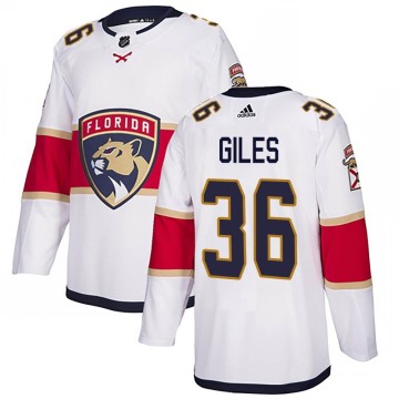 Authentic Adidas Youth Patrick Giles Florida Panthers Away Jersey - White