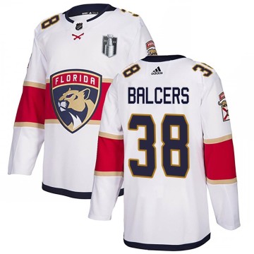 Authentic Adidas Youth Rudolfs Balcers Florida Panthers Away 2023 Stanley Cup Final Jersey - White