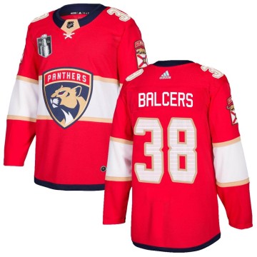 Authentic Adidas Youth Rudolfs Balcers Florida Panthers Home 2023 Stanley Cup Final Jersey - Red