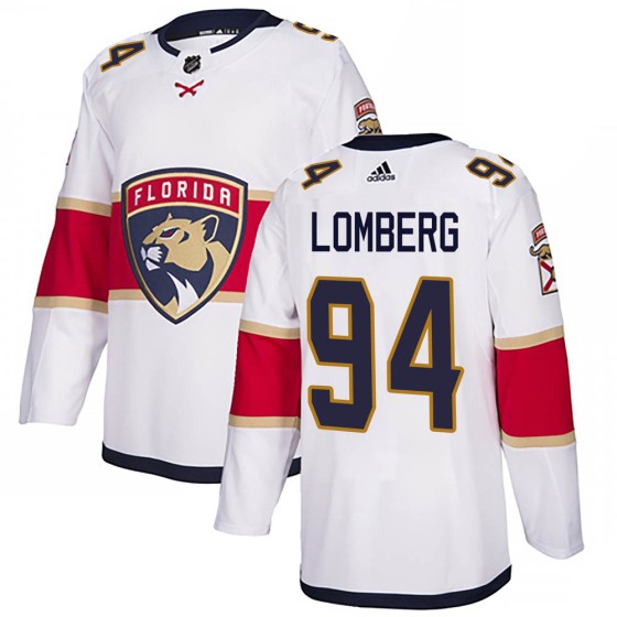 Authentic Adidas Youth Ryan Lomberg Florida Panthers Away Jersey - White