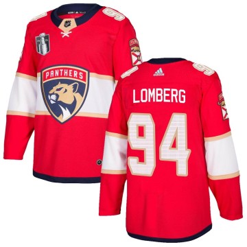 Authentic Adidas Youth Ryan Lomberg Florida Panthers Home 2023 Stanley Cup Final Jersey - Red