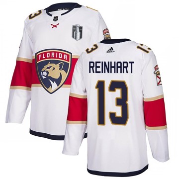 Authentic Adidas Youth Sam Reinhart Florida Panthers Away 2023 Stanley Cup Final Jersey - White