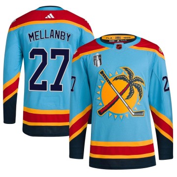 Authentic Adidas Youth Scott Mellanby Florida Panthers Reverse Retro 2.0 2023 Stanley Cup Final Jersey - Light Blue