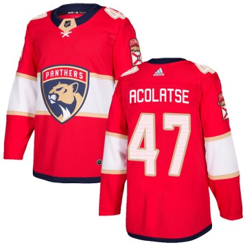 Authentic Adidas Youth Sena Acolatse Florida Panthers Home Jersey - Red