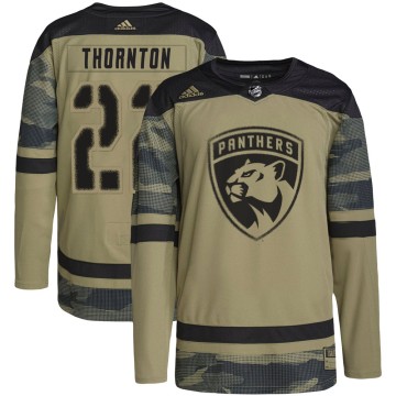 Authentic Adidas Youth Shawn Thornton Florida Panthers Military Appreciation Practice Jersey - Camo