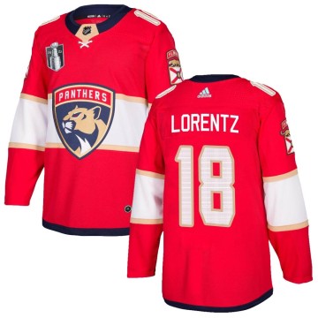 Authentic Adidas Youth Steven Lorentz Florida Panthers Home 2023 Stanley Cup Final Jersey - Red