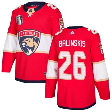 Authentic Adidas Youth Uvis Balinskis Florida Panthers Home 2023 Stanley Cup Final Jersey - Red