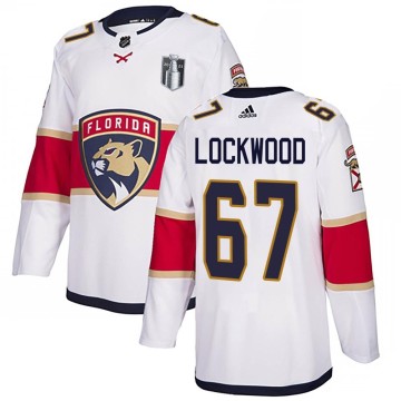 Authentic Adidas Youth William Lockwood Florida Panthers Away 2023 Stanley Cup Final Jersey - White