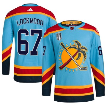 Authentic Adidas Youth William Lockwood Florida Panthers Reverse Retro 2.0 2023 Stanley Cup Final Jersey - Light Blue