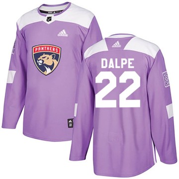 Authentic Adidas Youth Zac Dalpe Florida Panthers Fights Cancer Practice Jersey - Purple