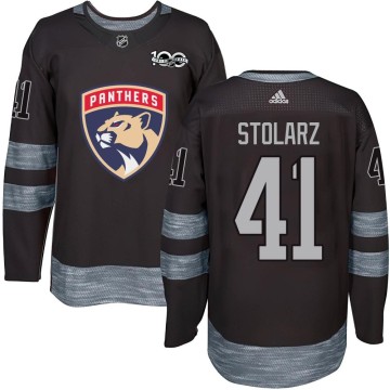 Authentic Youth Anthony Stolarz Florida Panthers 1917-2017 100th Anniversary Jersey - Black