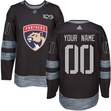 Authentic Youth Custom Florida Panthers Custom 1917-2017 100th Anniversary Jersey - Black
