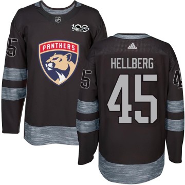 Authentic Youth Magnus Hellberg Florida Panthers 1917-2017 100th Anniversary Jersey - Black