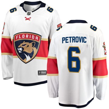 Breakaway Fanatics Branded Men's Alex Petrovic Florida Panthers Away Jersey - White