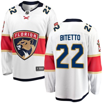 Breakaway Fanatics Branded Men's Anthony Bitetto Florida Panthers Away Jersey - White