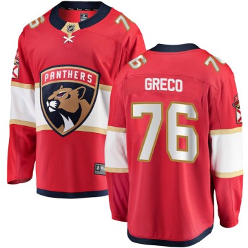 Breakaway Fanatics Branded Men's Anthony Greco Florida Panthers Home Jersey - Red