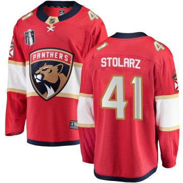 Breakaway Fanatics Branded Men's Anthony Stolarz Florida Panthers Home 2023 Stanley Cup Final Jersey - Red
