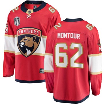 Breakaway Fanatics Branded Men's Brandon Montour Florida Panthers Home 2023 Stanley Cup Final Jersey - Red
