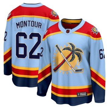 Authentic Adidas Youth Brandon Montour Light Blue Reverse Retro 2.0 Jersey  - NHL Florida Panthers