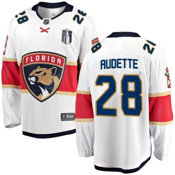 Breakaway Fanatics Branded Men's Donald Audette Florida Panthers Away 2023 Stanley Cup Final Jersey - White