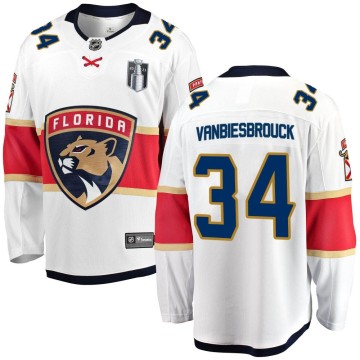 Breakaway Fanatics Branded Men's John Vanbiesbrouck Florida Panthers Away 2023 Stanley Cup Final Jersey - White