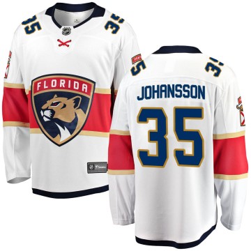 Breakaway Fanatics Branded Men's Jonas Johansson Florida Panthers Away Jersey - White