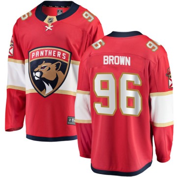 Breakaway Fanatics Branded Men's Joshua Brown Florida Panthers Home Jersey - Red