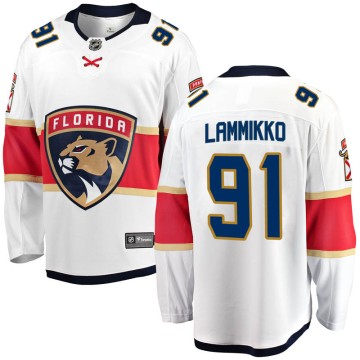 Breakaway Fanatics Branded Men's Juho Lammikko Florida Panthers Away Jersey - White