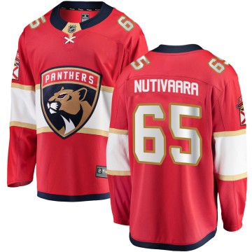 Breakaway Fanatics Branded Men's Markus Nutivaara Florida Panthers Home Jersey - Red