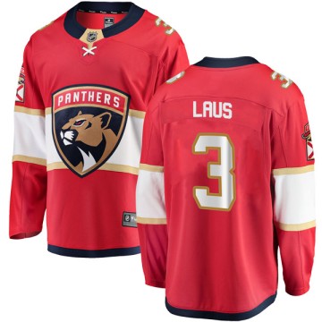 Breakaway Fanatics Branded Men's Paul Laus Florida Panthers Home Jersey - Red
