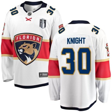 Breakaway Fanatics Branded Men's Spencer Knight Florida Panthers Away 2023 Stanley Cup Final Jersey - White