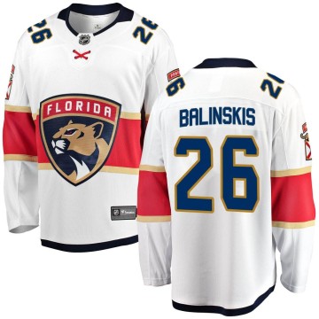 Breakaway Fanatics Branded Men's Uvis Balinskis Florida Panthers Away Jersey - White