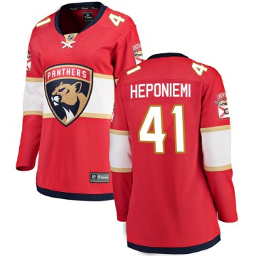 Breakaway Fanatics Branded Women's Aleksi Heponiemi Florida Panthers Home Jersey - Red